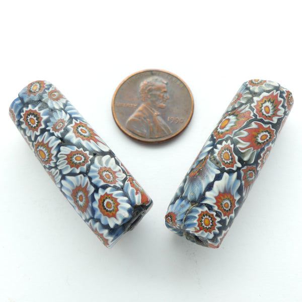 Millefiori Antique Trade Beads, Stunning Beads with 8 Layer Chevron Canes, Sold Individually