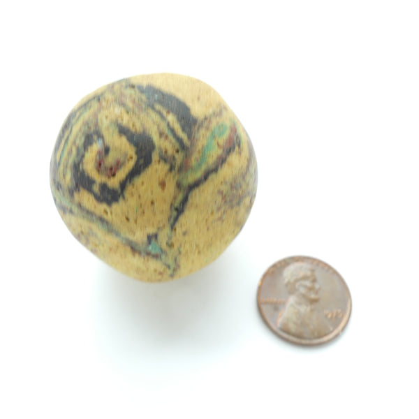 Powderglass "Bodom" Style Bead, Large, Vintage 1970's Version, 35mm Diameter