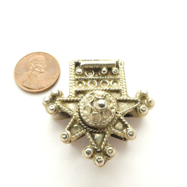 Moroccan Silver Vintage Boghdad Cross (Recently Polished) 38x38mm