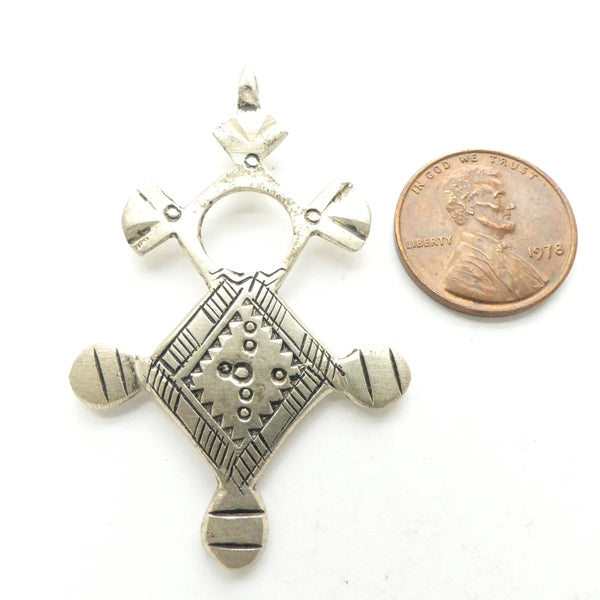Moroccan Silver Tuareg Agadez Cross Medium Small, 52mm