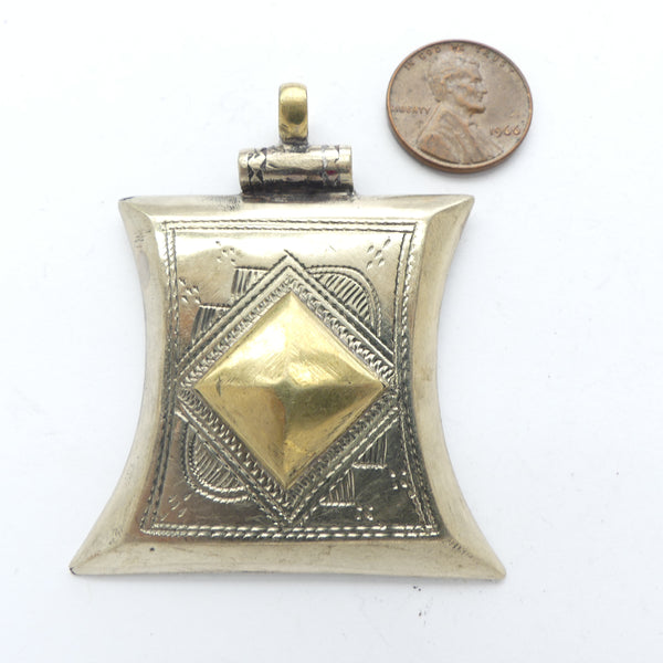 Morocco Silver Tuareg Pendant Rectangular 42x48mm