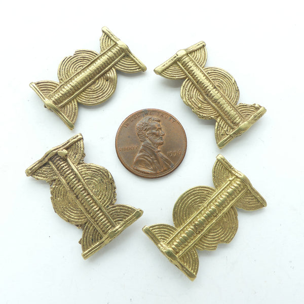 Brass, Lost Wax Sun & Moon, Baoule, 28x18mm