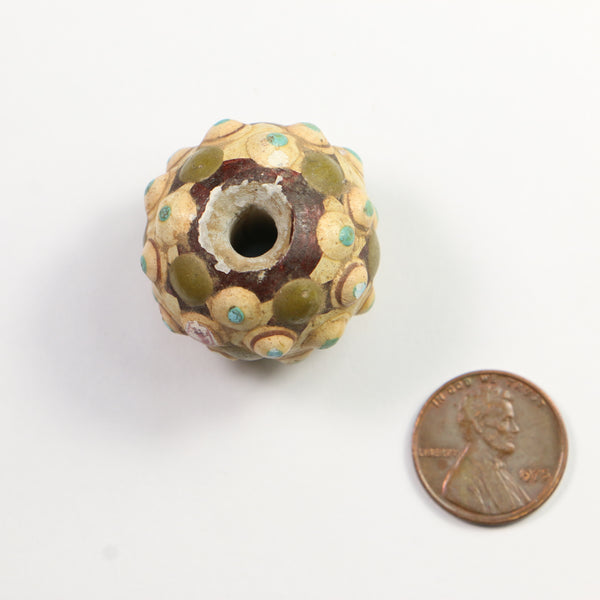 Ancient Chinese Warring States Faience Bead, 25x29mm