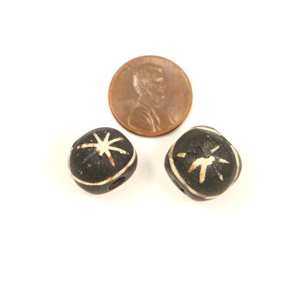 Bird Beads, Indonesian, Replicas of Ancient Beads, Set of 2