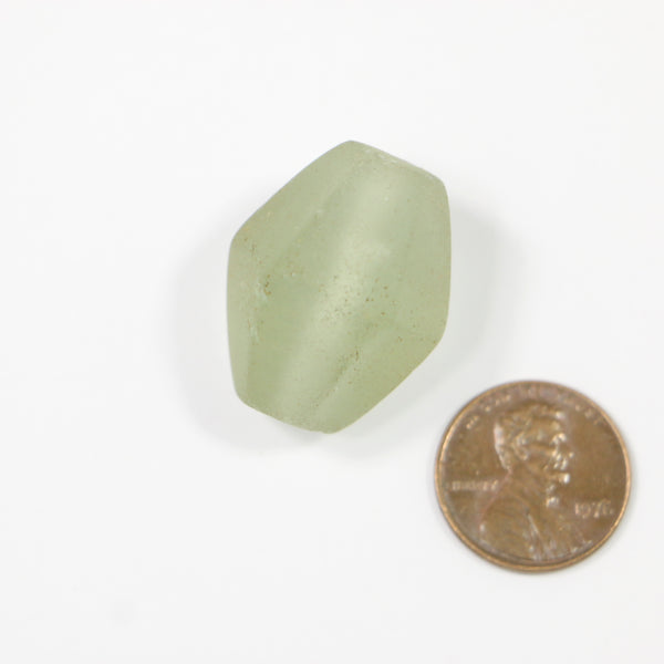 Indonesia, Recycled "Sea Foam" Color Large Faceted Bicone, 28x20mm