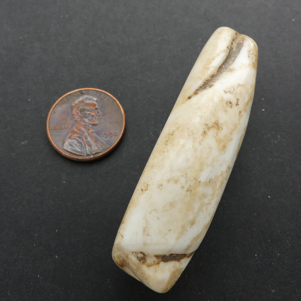 Naga, Shell Bead, Antique Chank Large Tube 2 1/2" Long