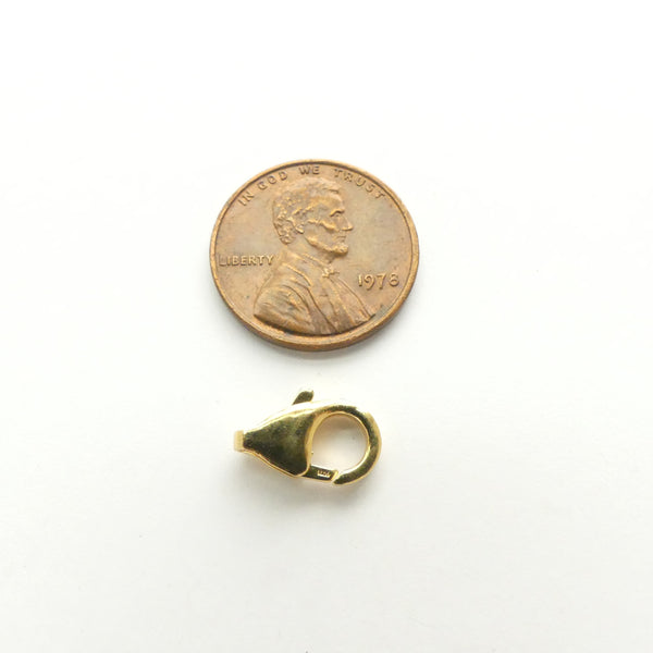Clasp, Gold Filled, Lobster Medium Large, 12mm, No Loop