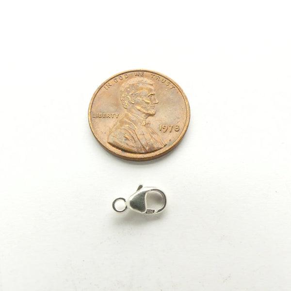 Clasp, Sterling Silver Lobster, Mini 10mm
