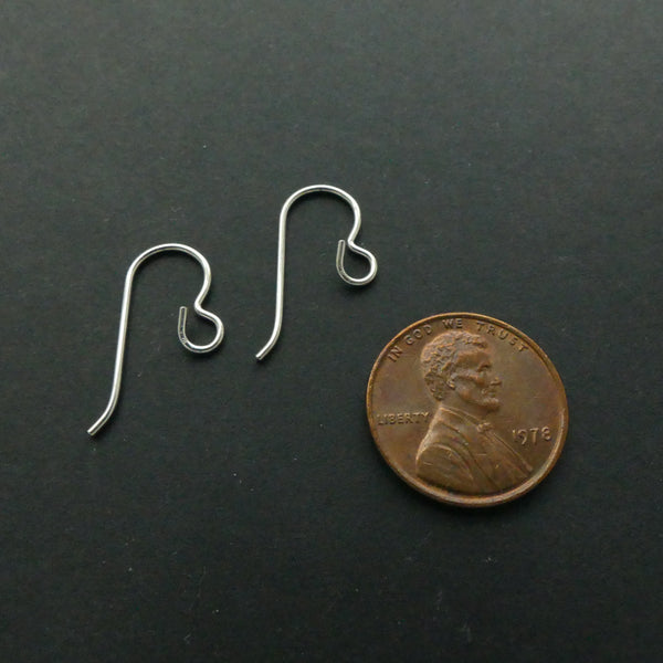 Earwires, Sterling Silver Shepherd Hook with Open Loop. Sold by the Pair