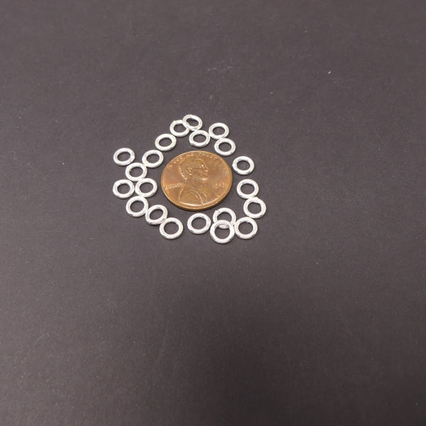 Jump Rings, Soldered Sterling Silver, 5mm Outer Diameter, Sets of 20