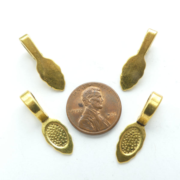 Bails, Brass, Glue on, 25mm Long, Sold in Sets of 4