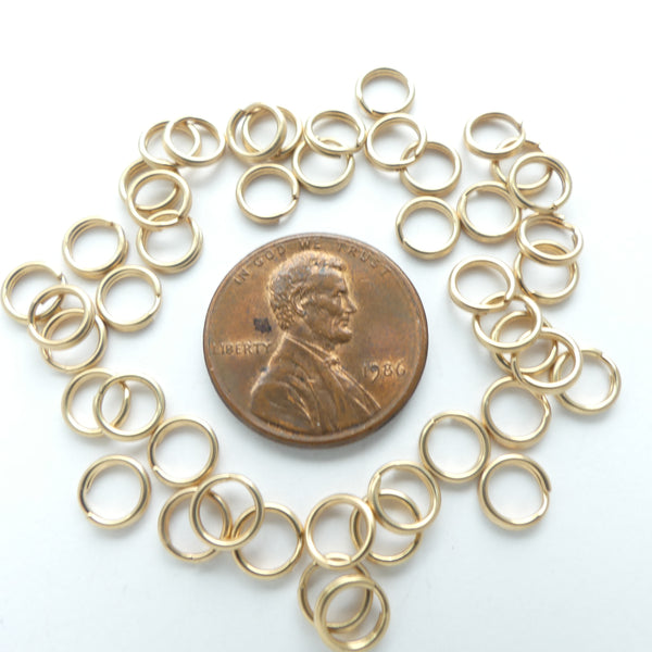 Split Rings, Gold Filled, 6mm Diameter, Sold Individually