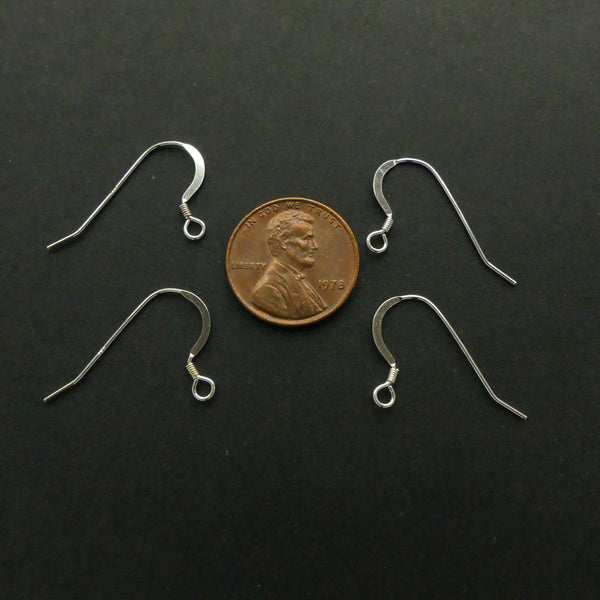 Earwires, French, Sterling Silver with Coil, Sold by Set of 4