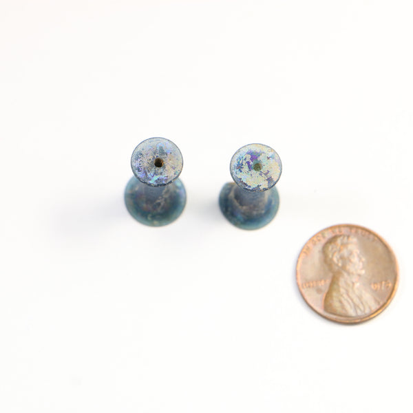 Ancient Chinese Glass Ehr-Tang (Ear Spools) 22x10mm Sold by the Pair
