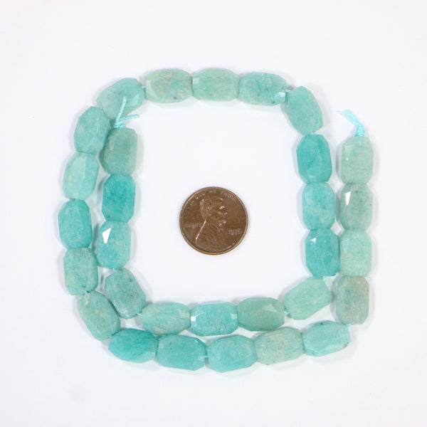 Apatite, Faceted Lozenge Shapes, 12x10mm on 16-inch Strand