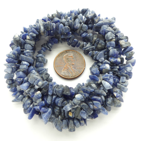 Sodalite, Chips 8mm on 32-inch Strands