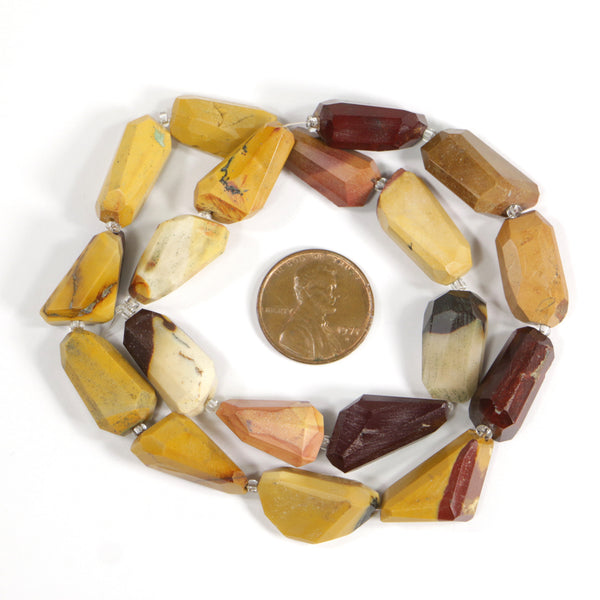 Mookite, Faceted Irregular Nuggets, About 18x10mm on 15-inch Strand