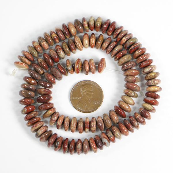 Jasper, Fall Colors, Rondelles, 4x8mm, Sold as the 16" Strand