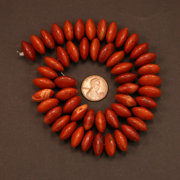 Red Jasper Rondelles X-Large 7x17mm