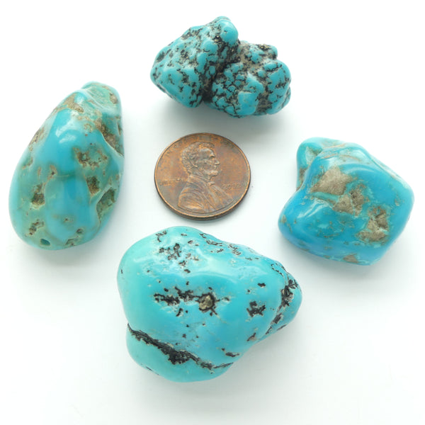 Turquoise, Large Nuggets, No Holes, 16-24mm Wide, Sold in a 1.7 ounce Lot