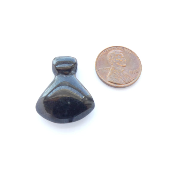 Guatemalan Jade, Axe Blade Pendant, Small Dark Green, 25mm Tall