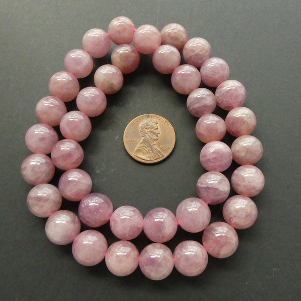 Rose Quartz, Madagascar, Round 12mm Beads on 16-inch Strands