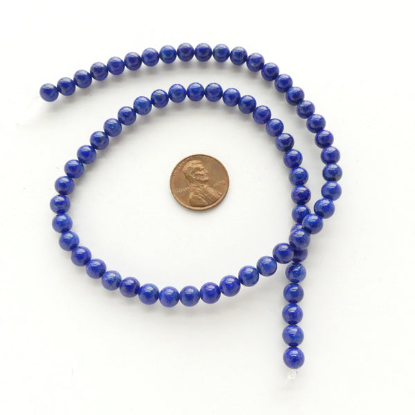 Lapis Lazuli Round 6mm on 16-inch Strand