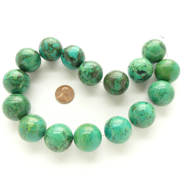 Chrysocolla, Giant Collector/Designer Round Beads 24mm Diameter, Sold Individually