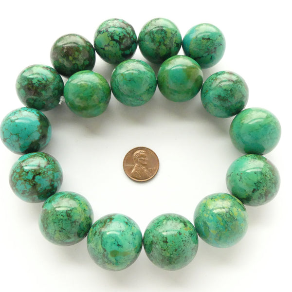 Chrysocolla, Giant Collector/Designer Round Beads 24mm Diameter, Sold Individually