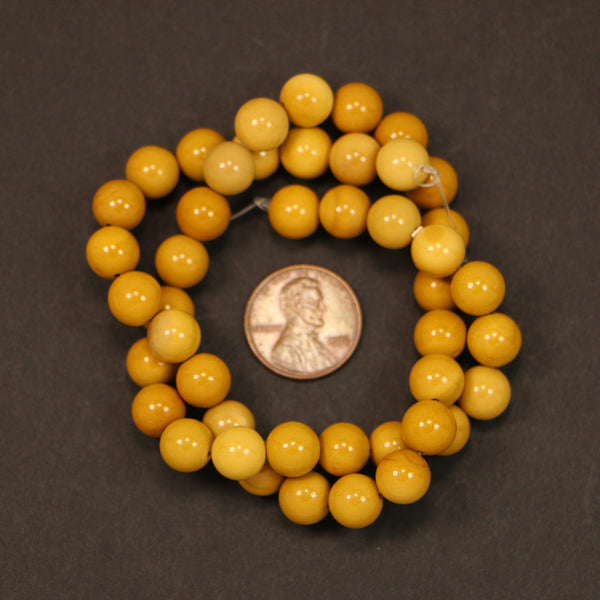 Yellow Jasper, Round 8mm Beads on 16-inch Strands