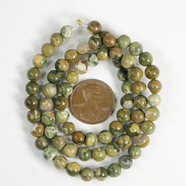 Rhyolite, Round, 6mm on 16-inch Strands