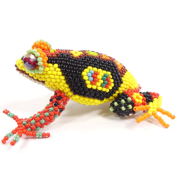 Beaded Animals, Frog, Bright Multicolors, 3x2.5 inches