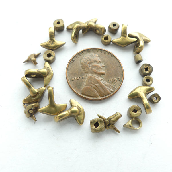 Brass, Gond Mini Collection of Beads and Pendants,