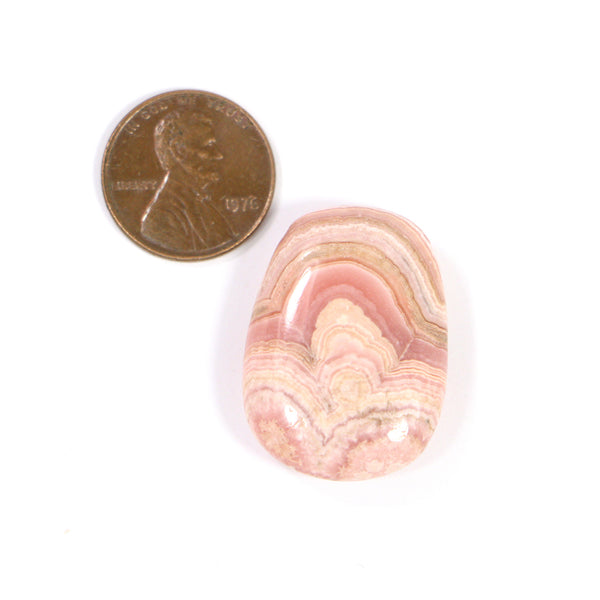 Rhodochrosite, Cabochon, 30x20mm, Slightly Domed on Both Sides, No Hole