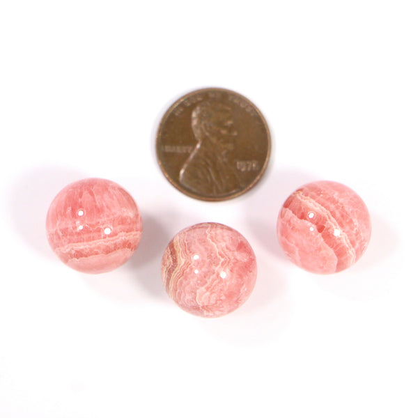 Rhodochrosite, Extra Large Round 15mm Beads, Sold Individually
