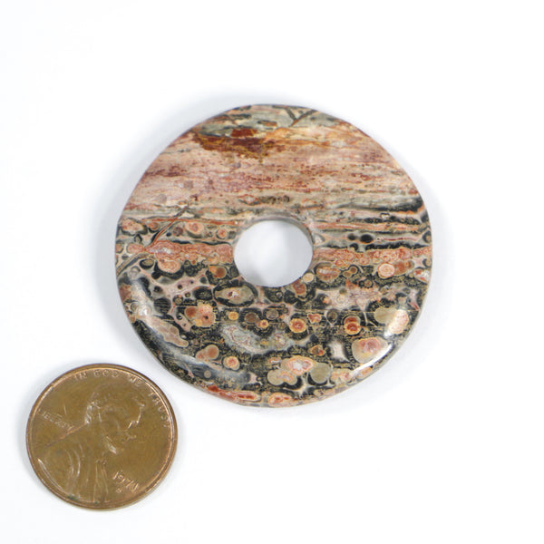 Rhodonite, Donut (Bi), 40mm