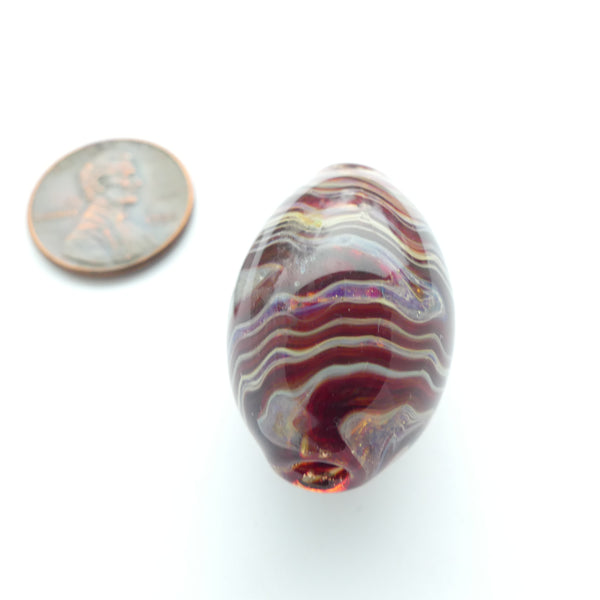 Tom Boylan Bead, Very Early Bead Looking Like an Agate, 39x20mm