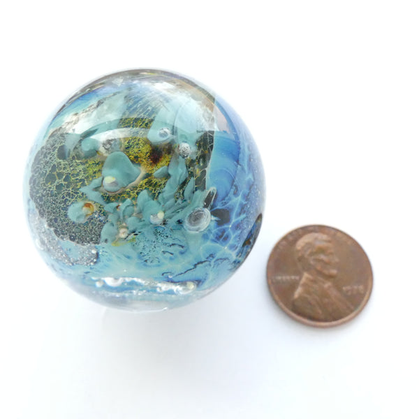 Brian Kirkvliet, Marble, A Magical World in Blues, 35mm Diameter