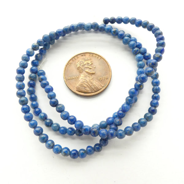 Lapis Lazuli Round 2mm Beads on 15.5-inch Strand