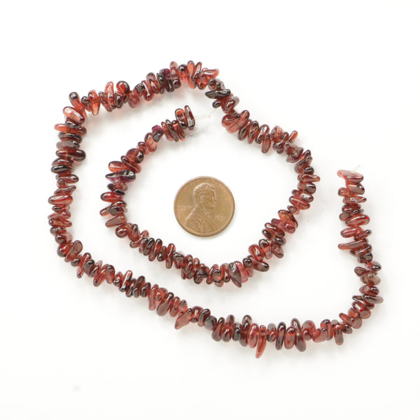 Garnet, Chips on 15-inch Strand