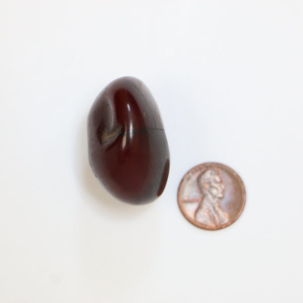 African Amber, Freeform Dark Red, 21x35mm with Extra Large Hole