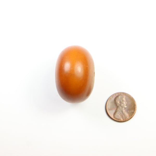 African Amber, Classic Antique Large Oblate Bead, 29x36mm