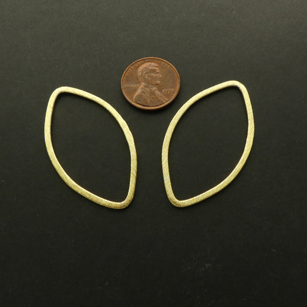 Brushed Gold Finish Large Links, Oval 45x26mm, Sold by the Piar