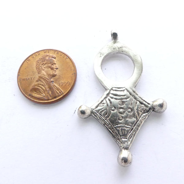 White Metal, Agadez Cross Reprodcution, 1.75 inches Long