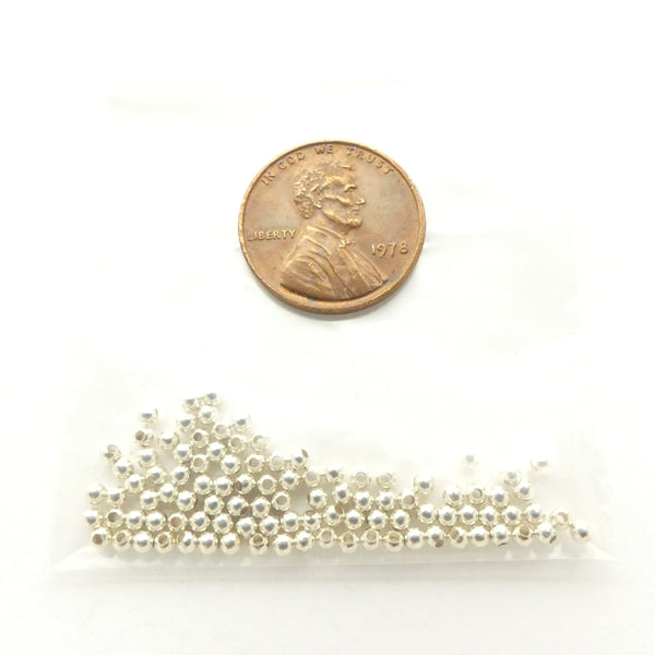 Sterling Silver Round 2mm, Beads Package of 100