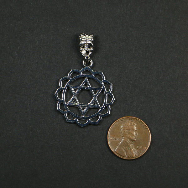 Pendants, Medium, Chakra Symbols, Heart Chakra, 27mm Diameter