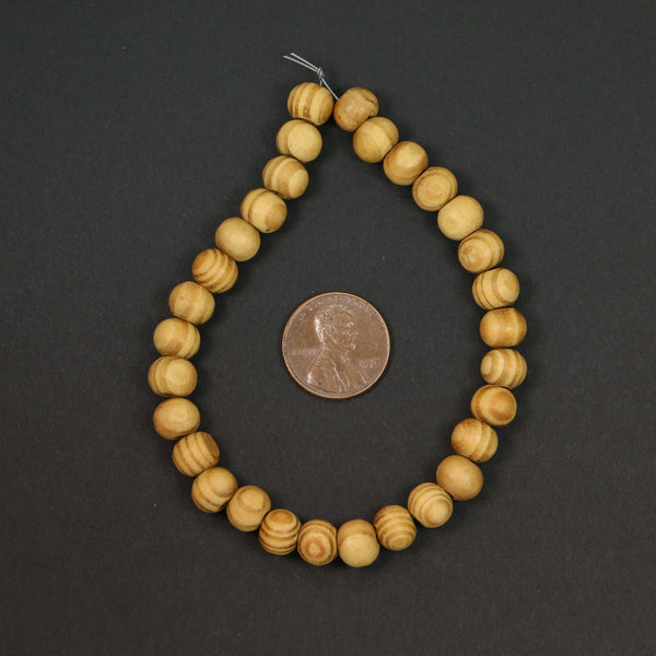 Wood, Round, Olive Wood 8mm Beads, Sold by the Set of 30