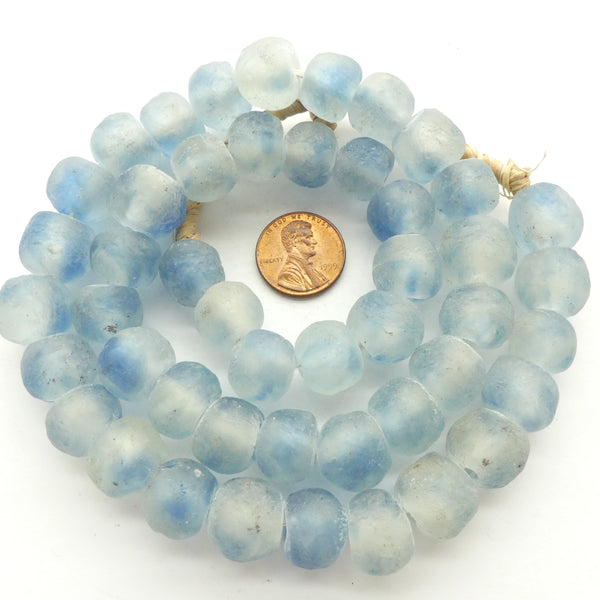 Krobo Recylced Glass Round Beads, 15mm Diameter