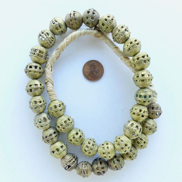 Brass, Lost Wax Cast, Window Design Round 14x15mm