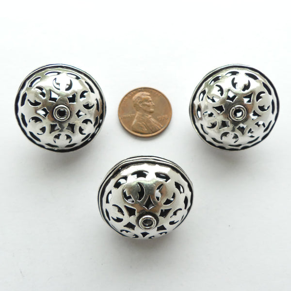 Indian Silver, Rajasthani Fretwork in Metal, 21x27mm, Sold Individually